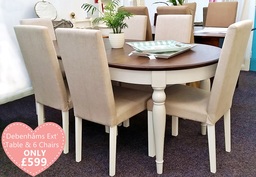 debenhams hampstead shabby chic dining table