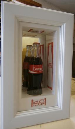 Coca Cola bottle in mirrored frame