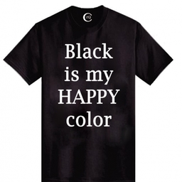 Happy Black T Shirt