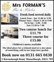 Mrs Forman's Bar & Kitchen