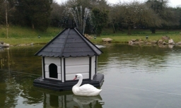 Floating Duck houses by Welsh Dovecotes