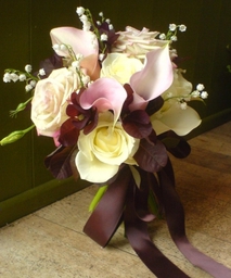 Scented Posy With Chocolate-coloured Ribbon