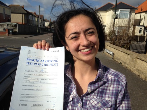 Yaira passes her driving test in Bournemouth