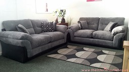 cheap conga 3&2 grey jumbo cord sofa set