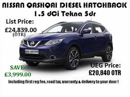 Nissan Qashqai Diesel Hatchback 1 5 Dci Tekna 5dr Ueg Autosred