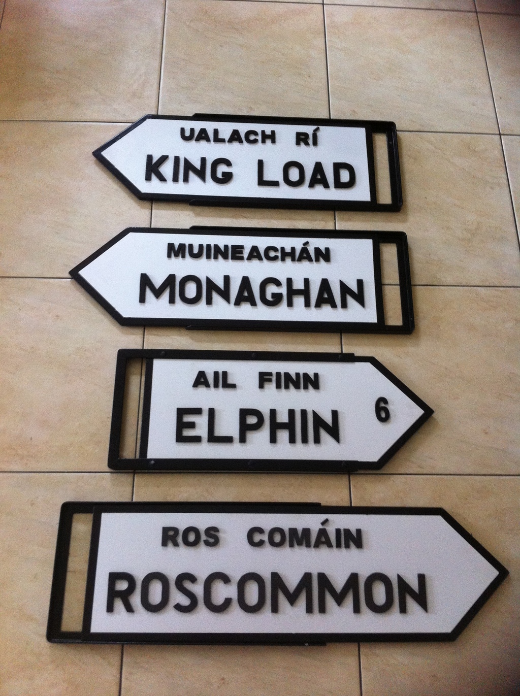 Old Irish Road Signs Sheriff hill, Moone, Moone, Co. Kildare