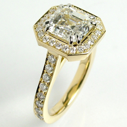 Asscher Halo Ring