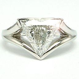 Unique Triangle Diamond Ring