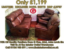 G Plan Leather 3 Piece Suite - Only £1199