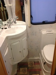 Couples Motorhome shower room.