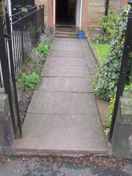 Flagstone path cleaned