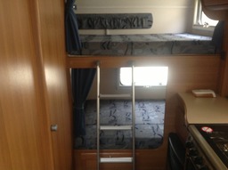 Family Motorhome rear bunks.