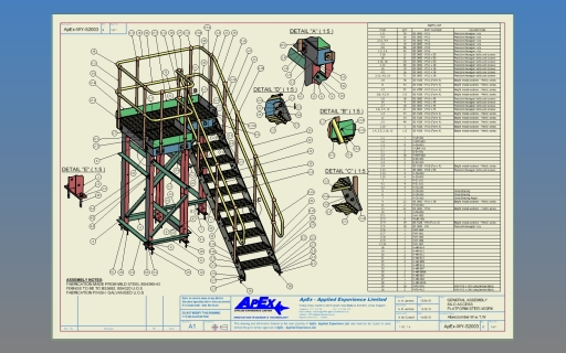 Typical Steelwork Assembly drawing