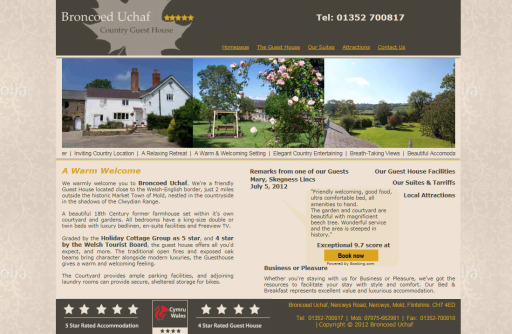 Broncoed Uchaf Guest House, Mold, Flintshire, North Wales