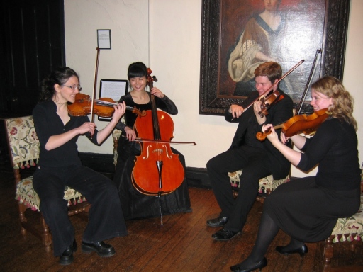 Rising Bridge Quartet playing wedding fair in North West