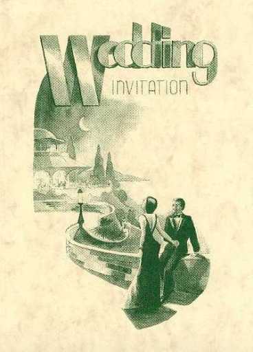 Art Deco invitation front - GENEVA design
