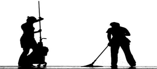 Cleaning floors, cleaners mopping