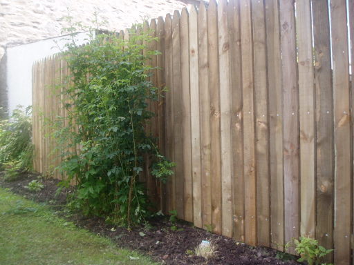 6 feet wooden slatted fence