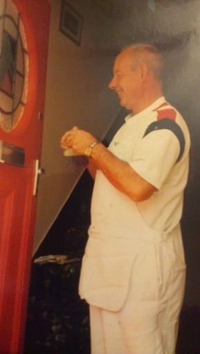 me just putting the finishing touch to a front door