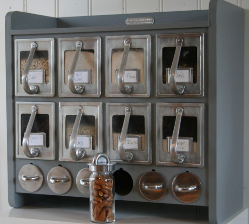 Medium size kitchen food and spice storage cabinet