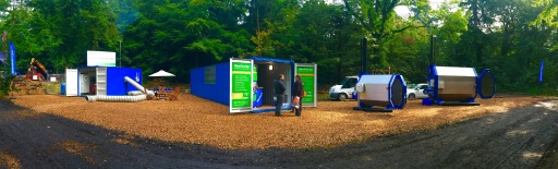 Display of GlenFarrow Biomass Products at the confor Woodland show