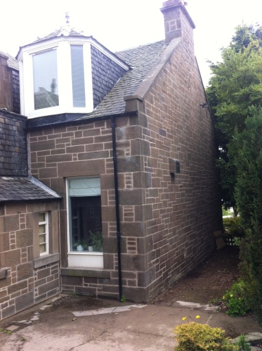 House facing restoration with lime mortar