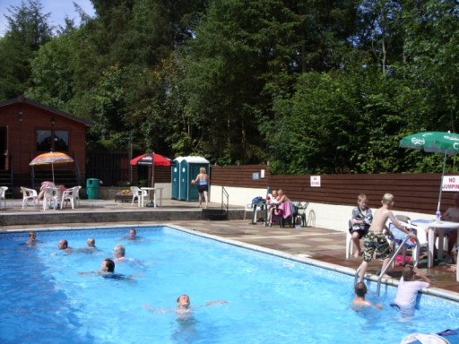 Heated swimming pool
