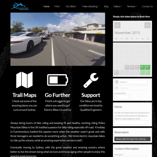 Bike Electric Sydney Website design by Blue Sky Creative Ltd