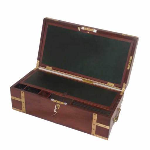 Brass bound George III writing slope
