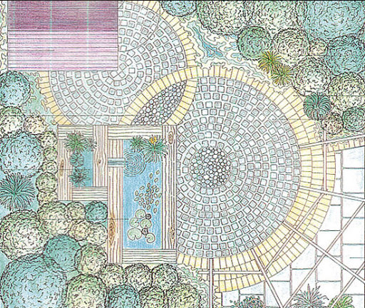 A detailed garden design