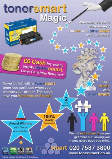 Be TonerSmart Tonersmart supplying laser printer toners and inkjet printer toners with free delivery