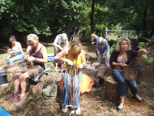 Basket making in The Green