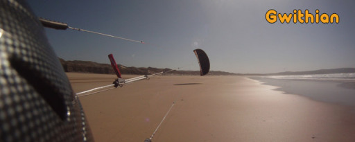 Jb Kitesurfing lesson on Gwithian Beach St Ives Bay