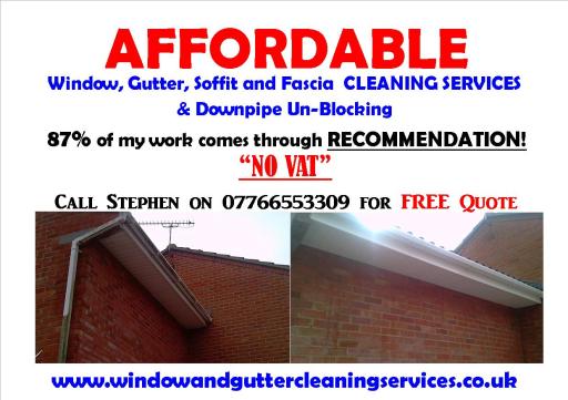 Poole Window cleaner before and after soffit and fascia cleaning