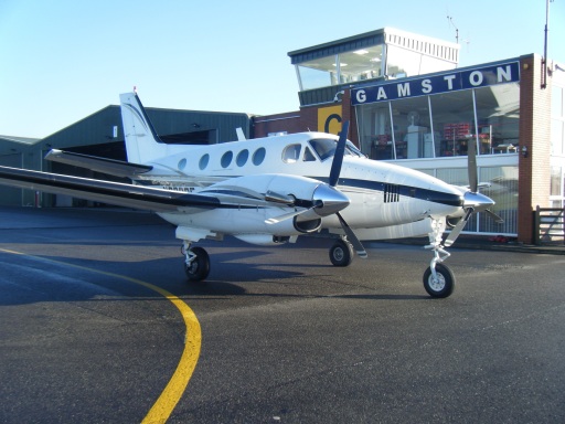 Our Beechcraft King Air 90 at Gamston Retford Airport