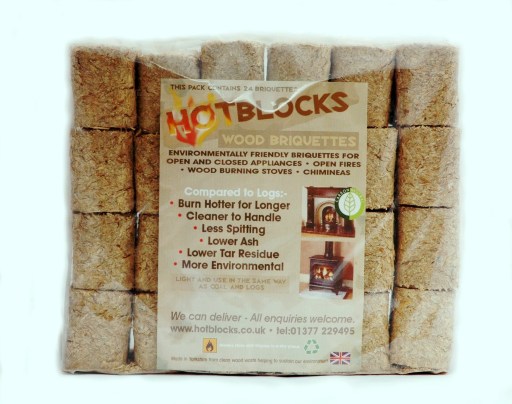 24 pack size wood briquette british