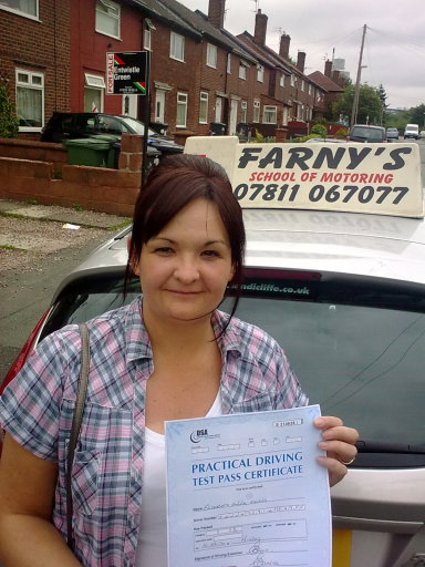 Liz Kenna passes her test.