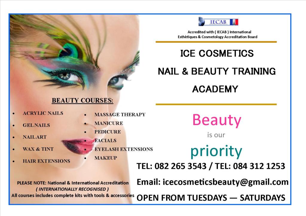 ICE Cosmetics Nail & Beauty Training Academy Homestead Ave, Randfontein