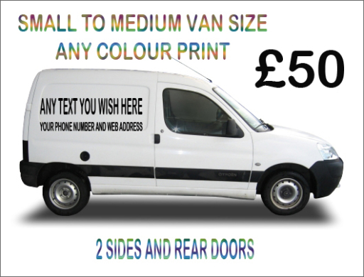 van signs vehicle livery vinyl graphics
