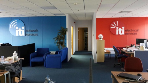 Commercial offices with company colours
