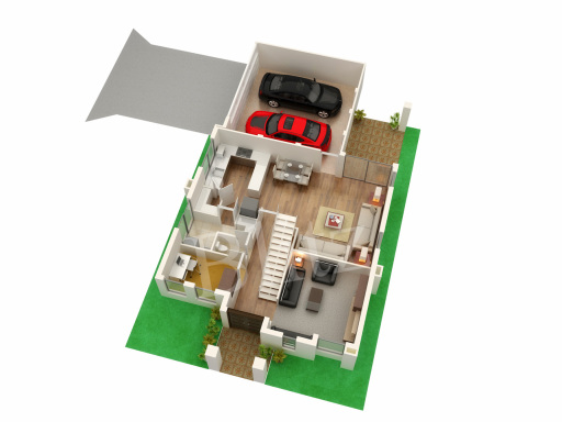3D building home Floor plan design