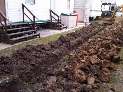 New pipework being installed during Spring 2010