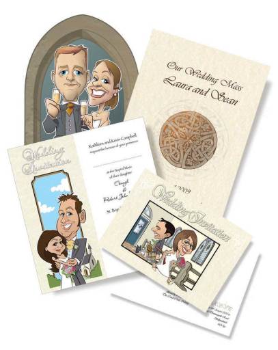 Bespoke Wedding Stationery with caricatures