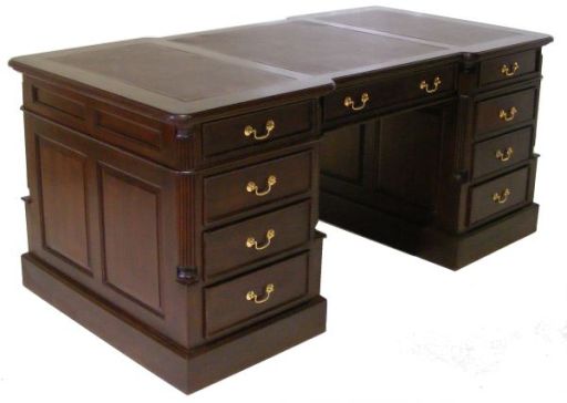 Georgian Style Large Mahogany Office Desk