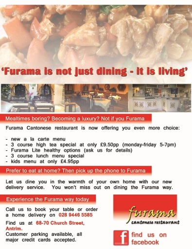 WMK Copywriting Sample 2: Furama restaurant print advert