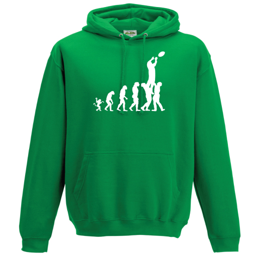 rugby evolution printed hoodie