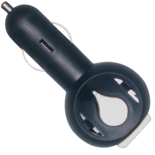 Car plug in that works from your cigar socket. Just add a couple of drops of Essential Oil