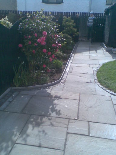 INDIAN SANDSTONE PATIO garden makeover natural stone
