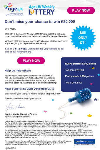 Age UK Email Creative