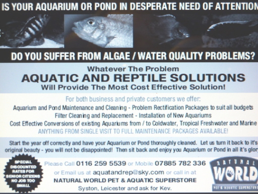 POND &amp; AQUARIUM CLEANING LEICESTER